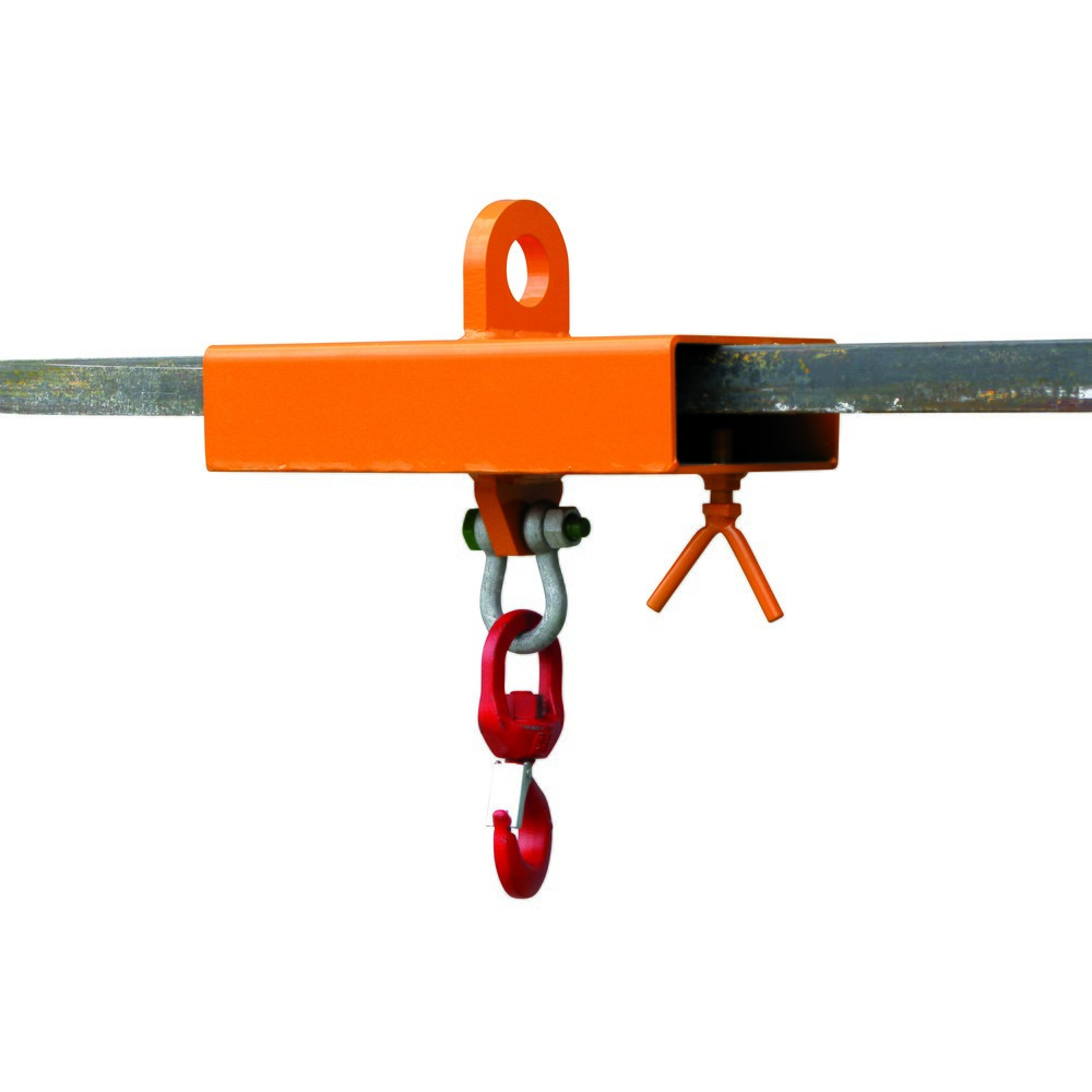 Produktabbildung Nr. 1: Eichinger® Lasthaken Stapler-Aufsatz für 1 Zinken, 1000 kg,  reinorange