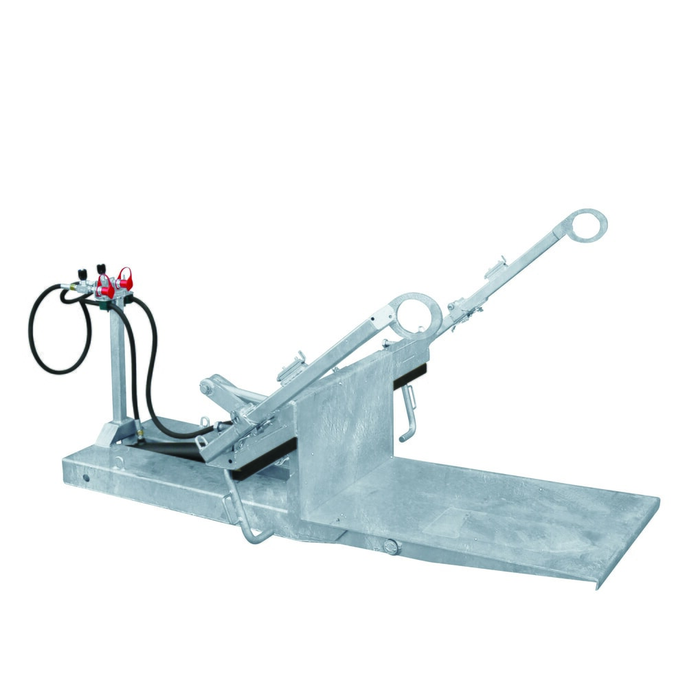 Produktabbildung Nr. 1: Eichinger® Mülltonnenkipper für Stapler, verwendbar für 4-Rollen-Müllgroßbehälter mit 1100 l Volumen, Traglast 600 kg, feuerverzinkt