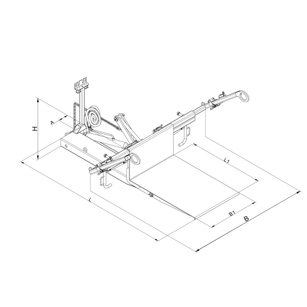Produktabbildung Nr. 3: Eichinger® Mülltonnenkipper für Müllgroßbehälter (MGB), 600 kg, reinorange