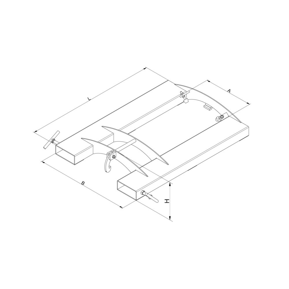 N° de l'image du produit 2 : Eichinger® Pince à fûts pour fûts à moulures couchés, 1 x fût orangé pur