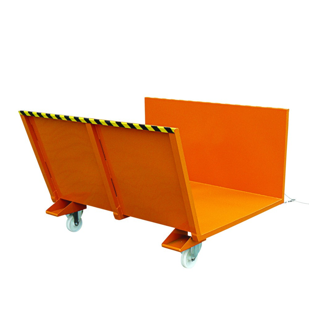 Illustration du produit: Eichinger® Plate-forme de collecte de bois long avec rampes latérales, 500 kg orangé pur
