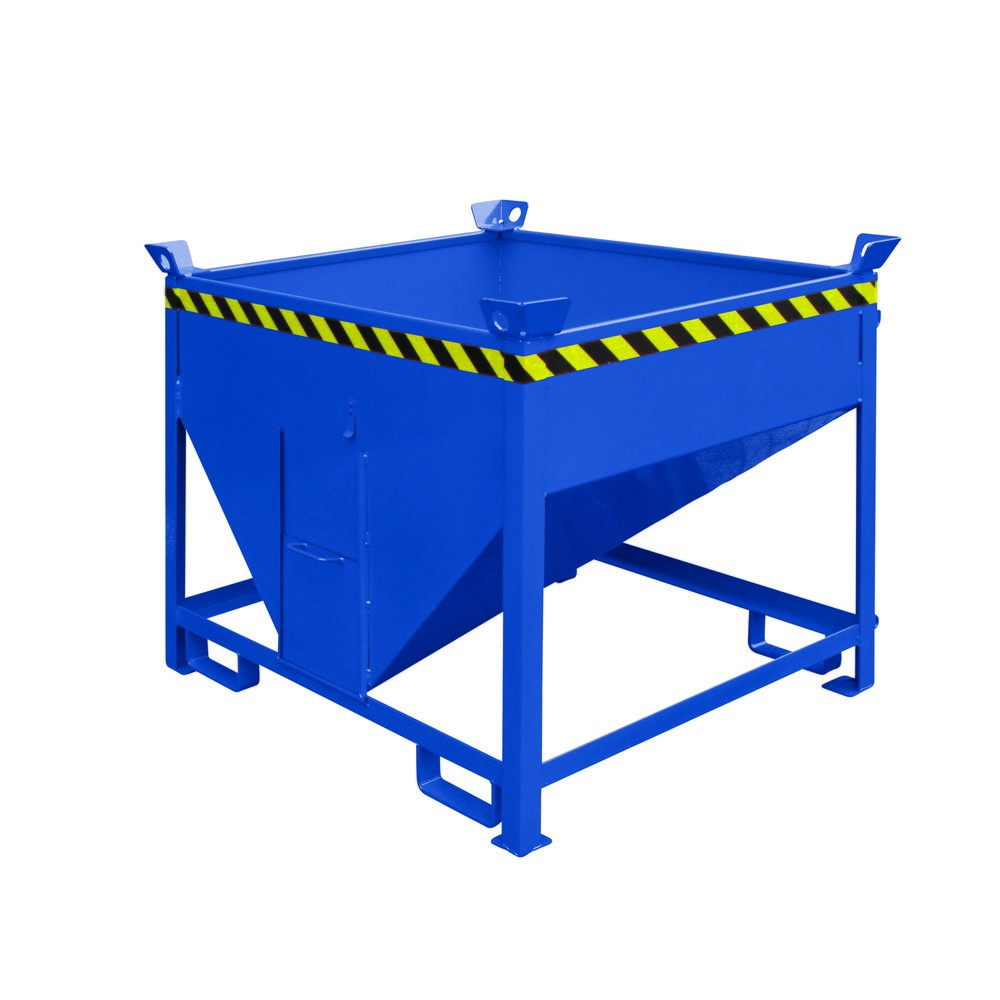 Produktabbildung Nr. 1: Eichinger® Silobehälter mit Auslaufschieber, 1000 Liter enzianblau