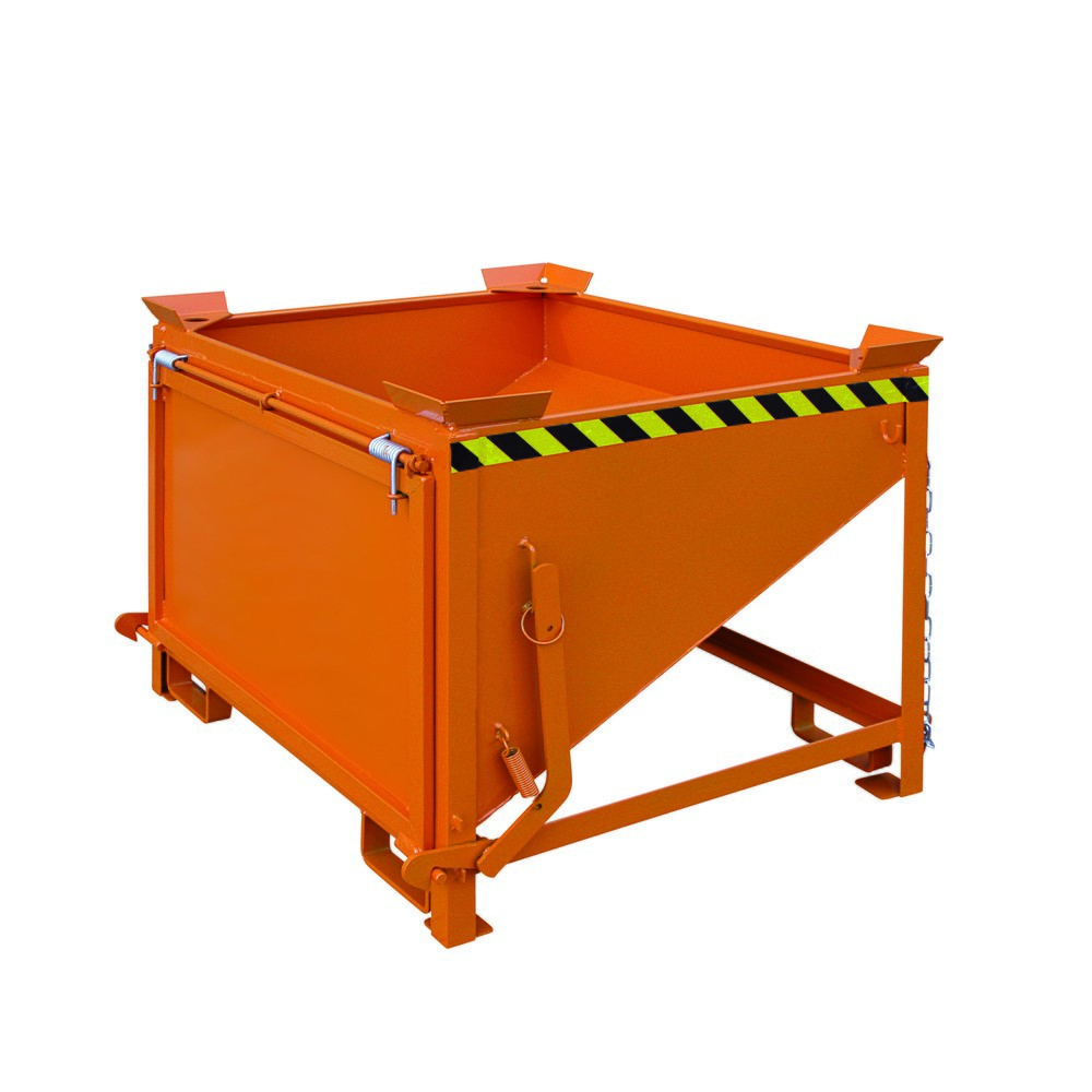 Produktabbildung Nr. 1: Eichinger® Silobehälter mit großflächiger Schüttklappe, 400 Liter reinorange