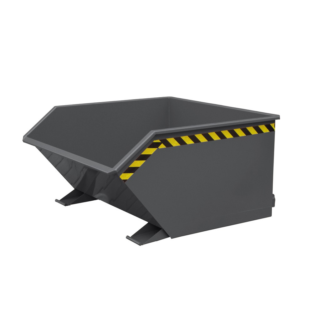 Produktabbildung Nr. 1: Eichinger® Kippbehälter in niedriger Bauhöhe, 1000 kg, 400 Liter, anthrazitgrau