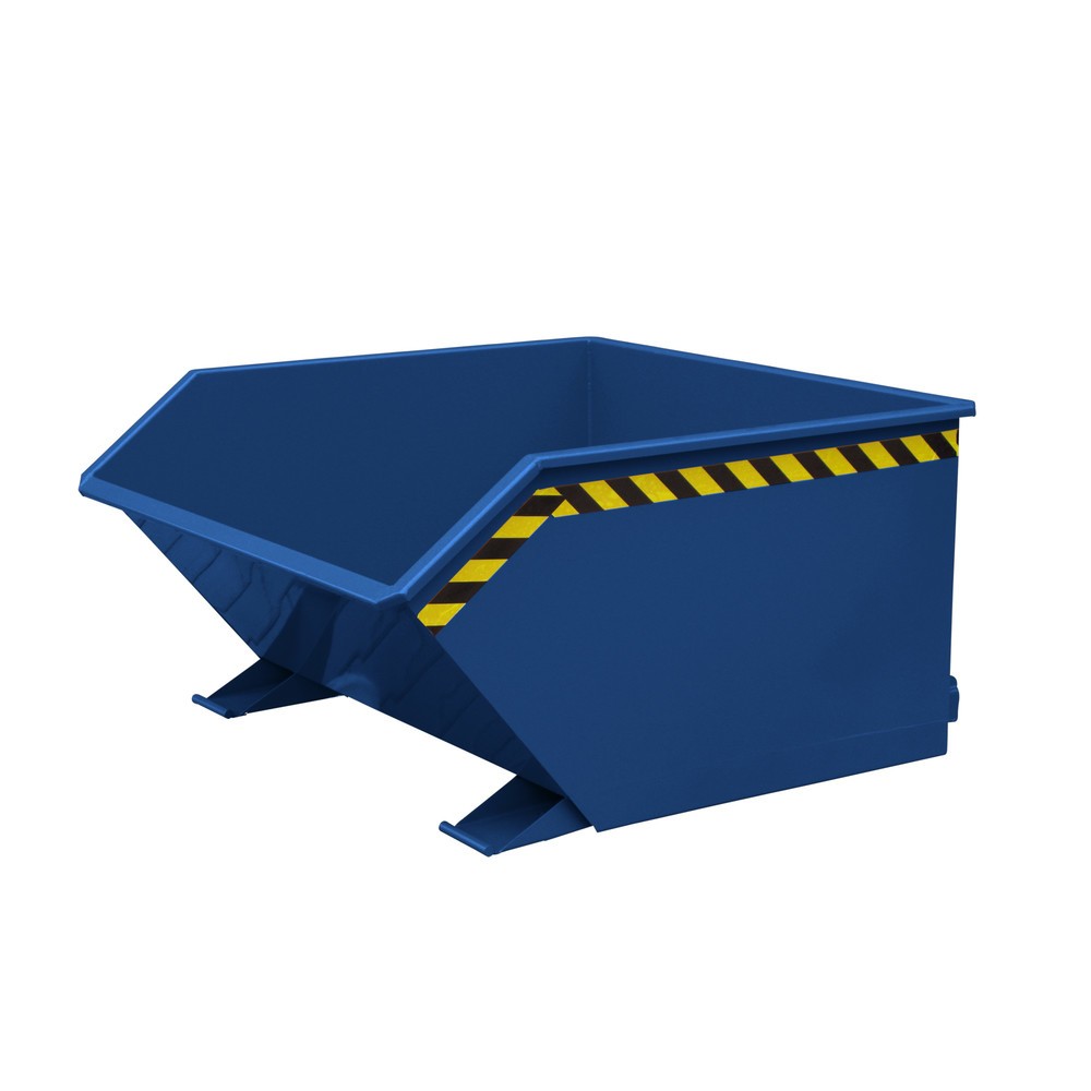 Produktabbildung: Eichinger® Späne-Kippbehälter mit Siebeinsatz und Ablasshahn, 1000 kg, 300 Liter, enzianblau