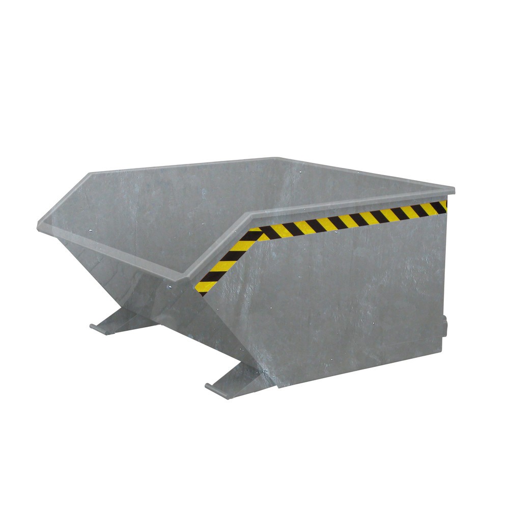 Produktabbildung: Eichinger® Späne-Kippbehälter mit Siebeinsatz und Ablasshahn, 1000 kg, 300 Liter, feuerverzinkt