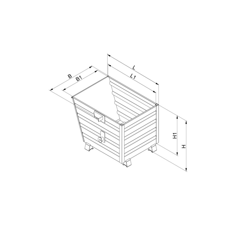 Produktabbildung Nr. 3: Eichinger® Stapelkipper, 1000 kg, 500 Liter, enzianblau