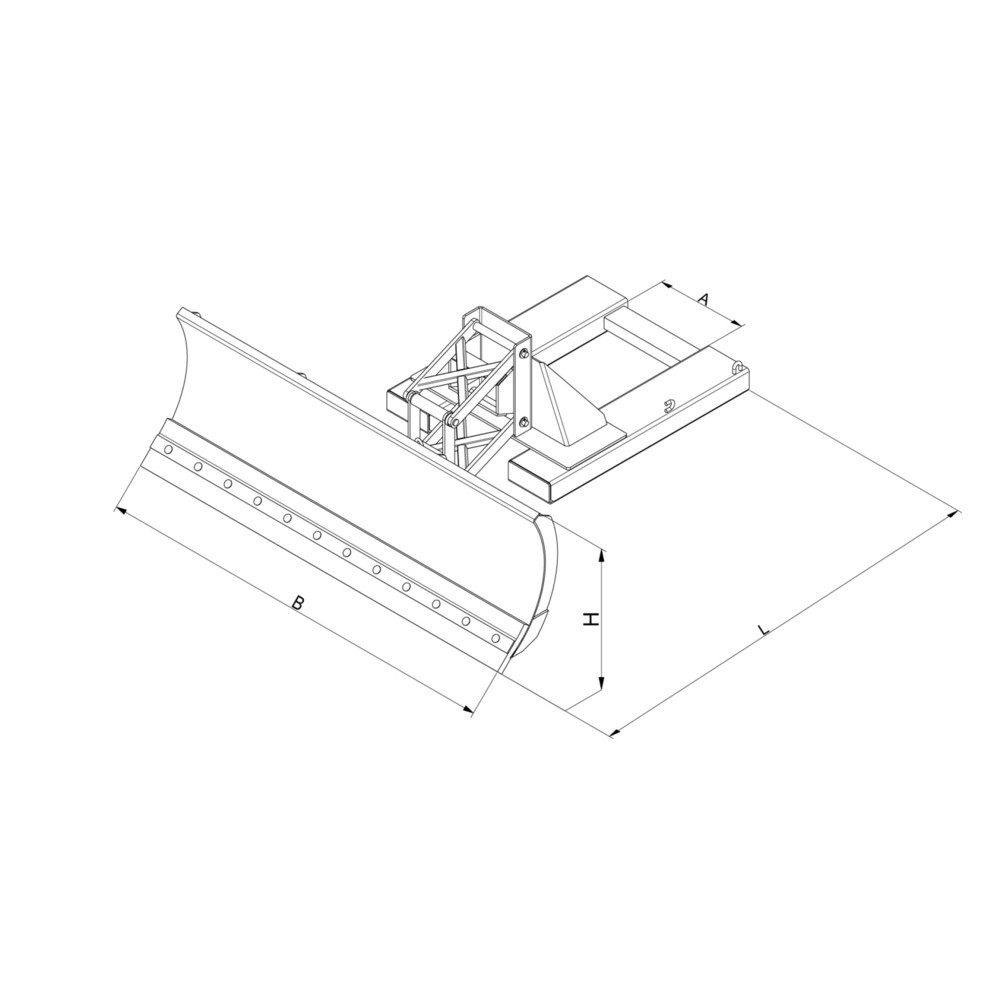 Produktabbildung Nr. 3: Eichinger® Schneepflug mit Niveauausgleich, Einfahrtasche unten Schildbreite 1500 mm reinorange, stahl
