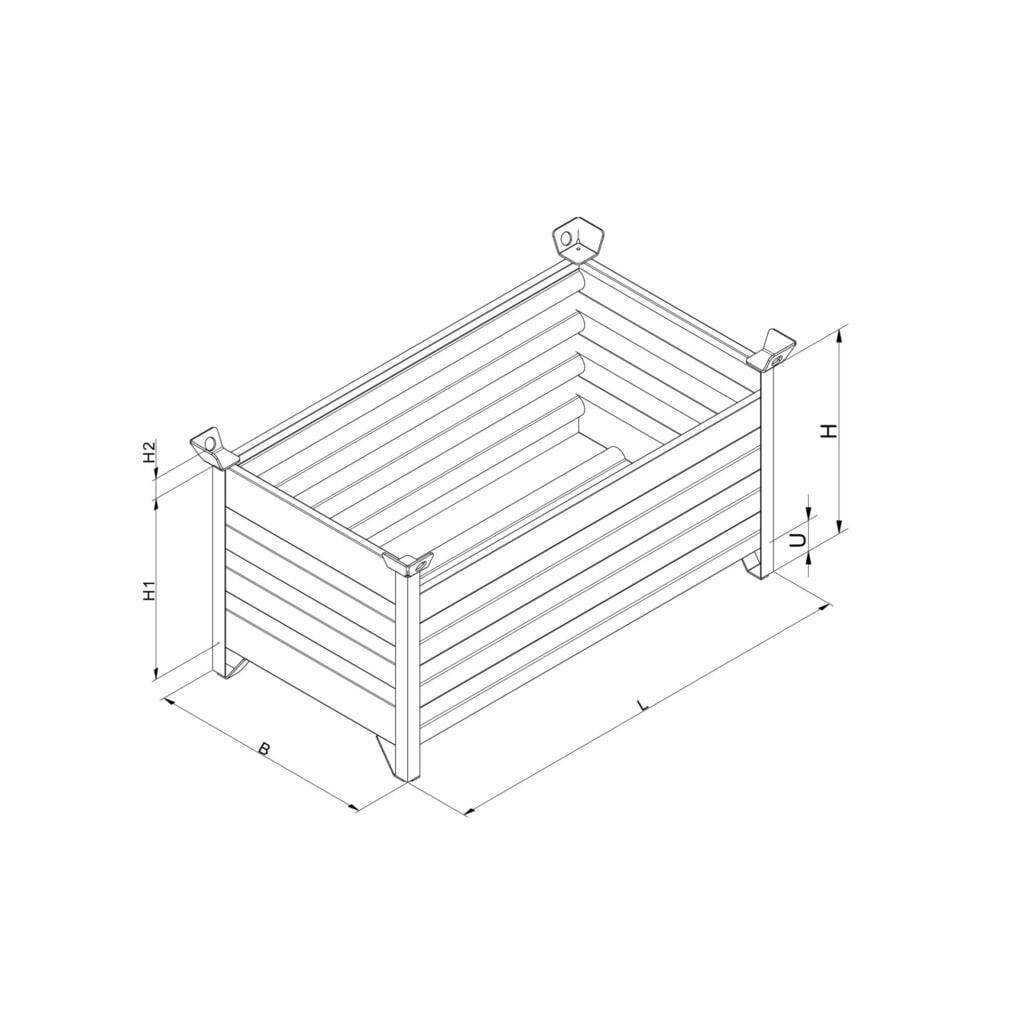 Produktabbildung Nr. 2: Eichinger® Vollwand-Stapelpalette, 1500 kg, LxBxH 1000x800x750 mm, schokoladenbraun