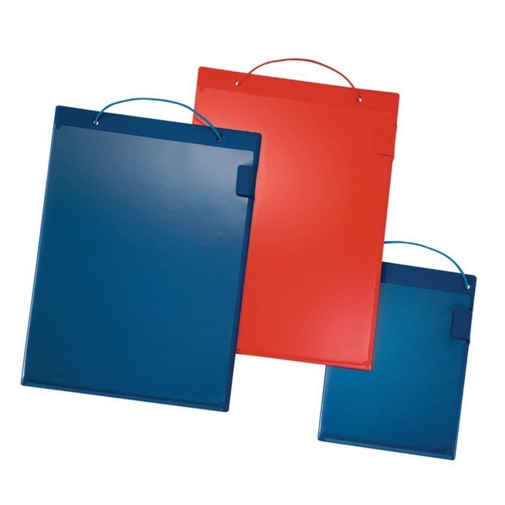 Produktabbildung: EICHNER Auftragstasche, DIN A4, mit Klettverschluss, Kordel u.Tasche, VE 10 Stück, schwarz