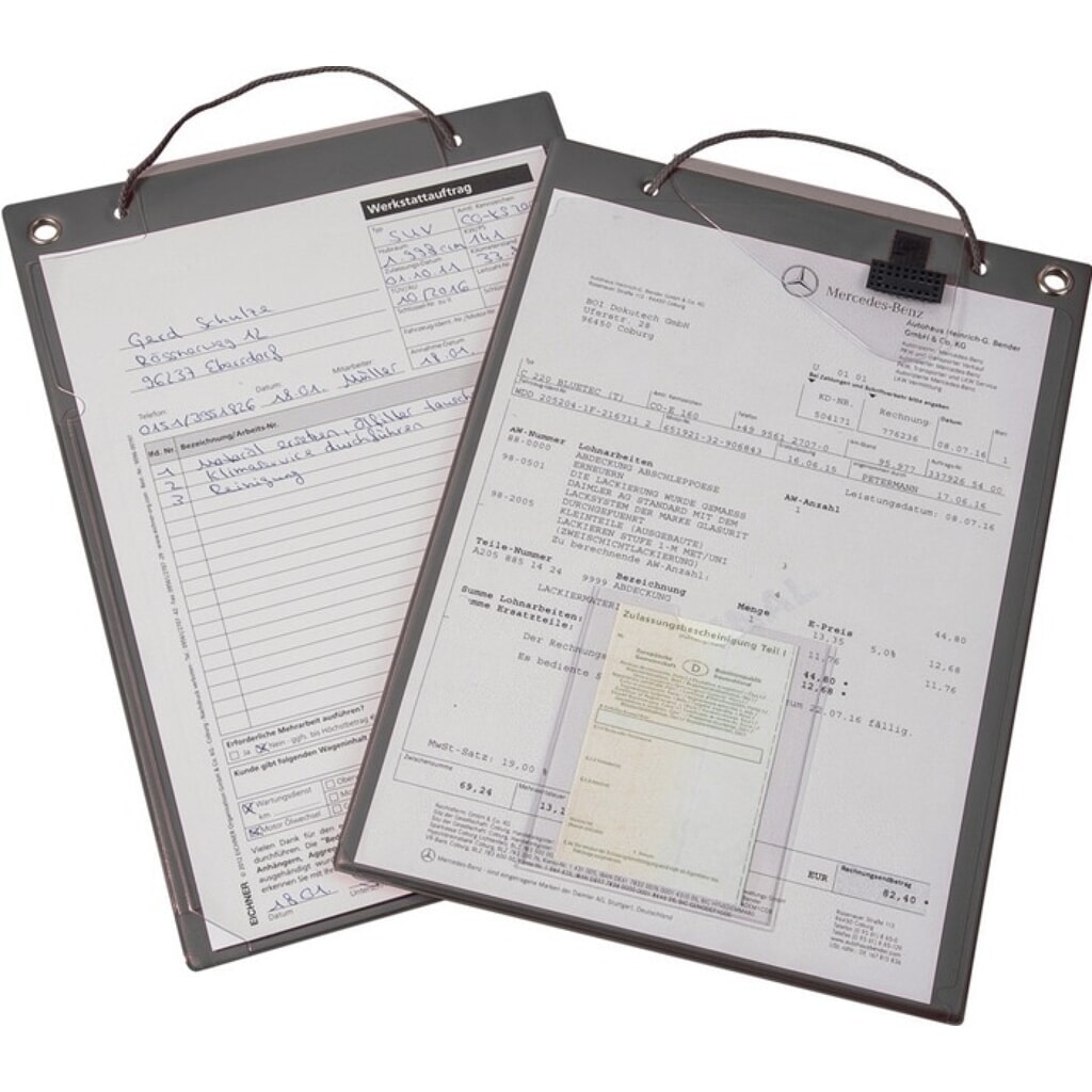 EICHNER Auftragstasche, DIN A4, mit Klettverschluss u.2 Fächer, VE = 10 Stück, schwarz Produktabbildung: EICHNER Auftragstasche, DIN A4, mit Klettverschluss u.2 Fächer, VE = 10 Stück, schwarz