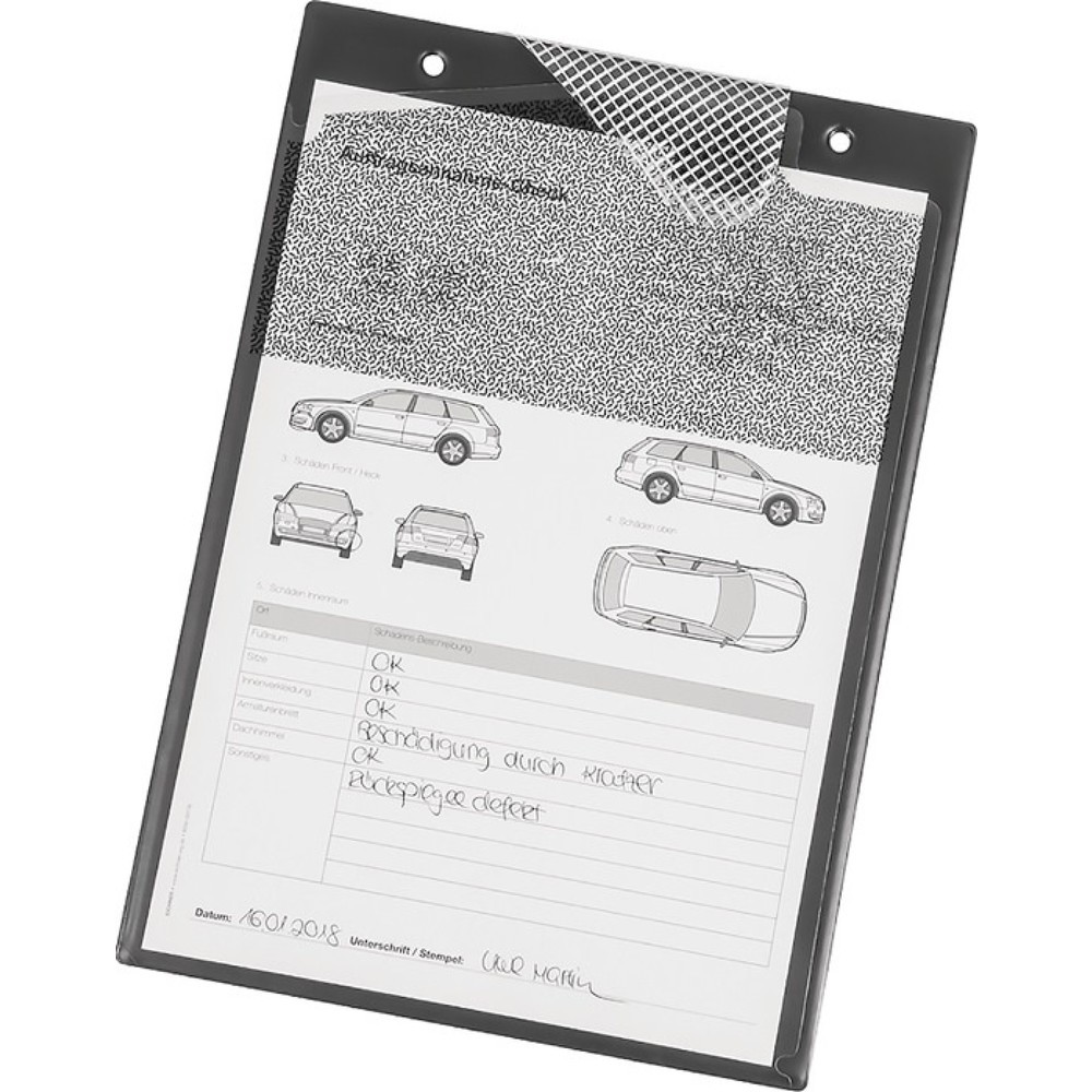Produktabbildung Nr. 1: EICHNER Auftragstasche, DIN A4, m.Klettverschluss, Kordel u. 2 Fächer, VE = 10 Stück, schwarz