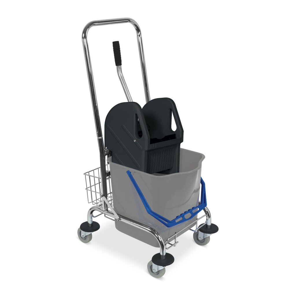 Produktabbildung: Einfachfahreimer Sprintus, Chrom, Eimer à 27 Liter