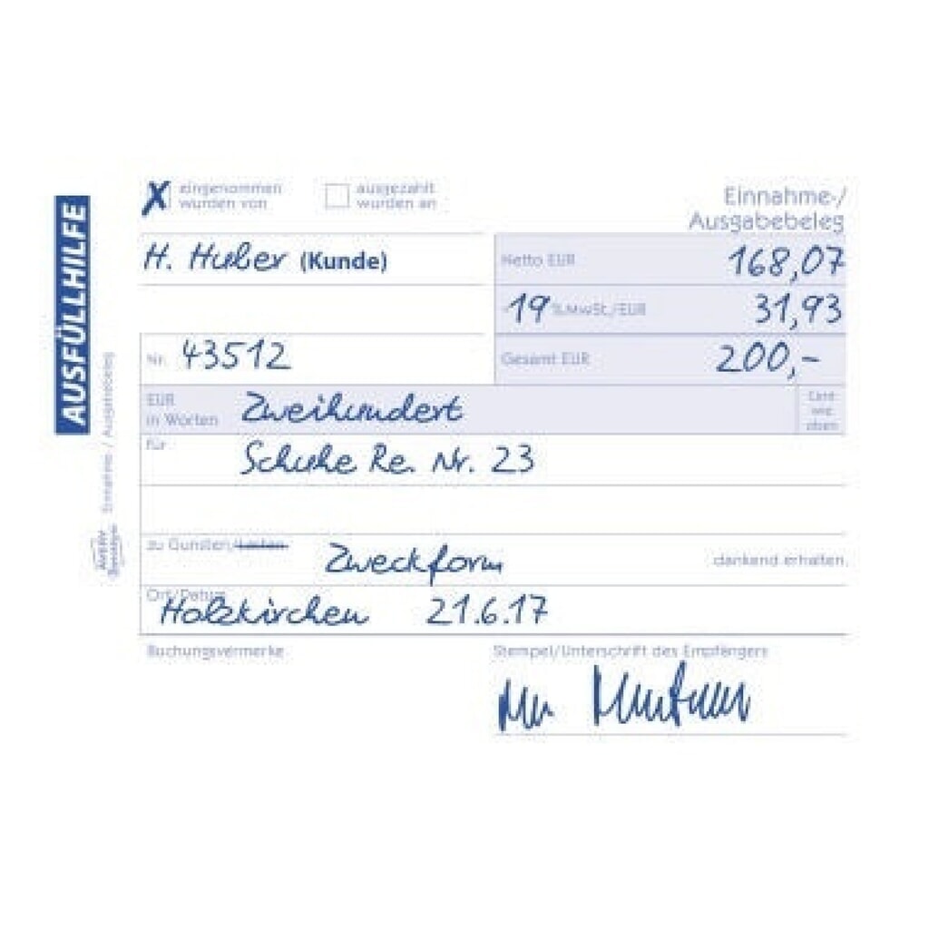 Produktabbildung Nr. 8: Avery Zweckform Ausgabebeleg 1755 DIN A6 SD 2x40Bl.