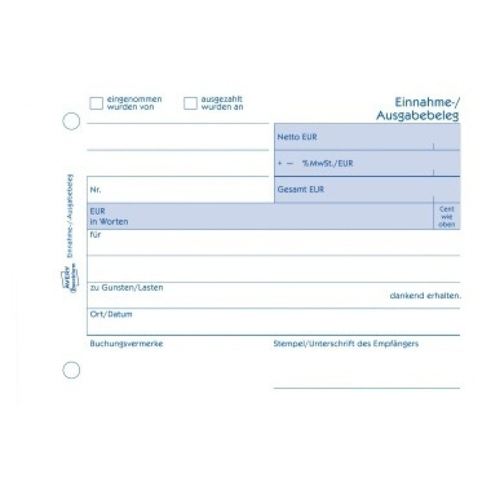 Produktabbildung: Avery Zweckform Ausgabebeleg 1205 DIN A6 quer 50Blatt weiß