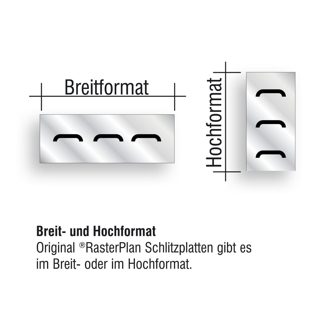 Produktabbildung Nr. 11: Kappes RasterPlan Schlitzplatte, Querformat, HxB 450 x 500 mm, lichtgrau