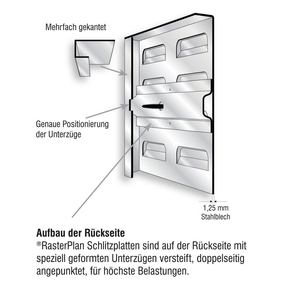 Produktabbildung Nr. 12: Kappes RasterPlan Schlitzplatte, Querformat, HxB 450 x 500 mm, lichtgrau