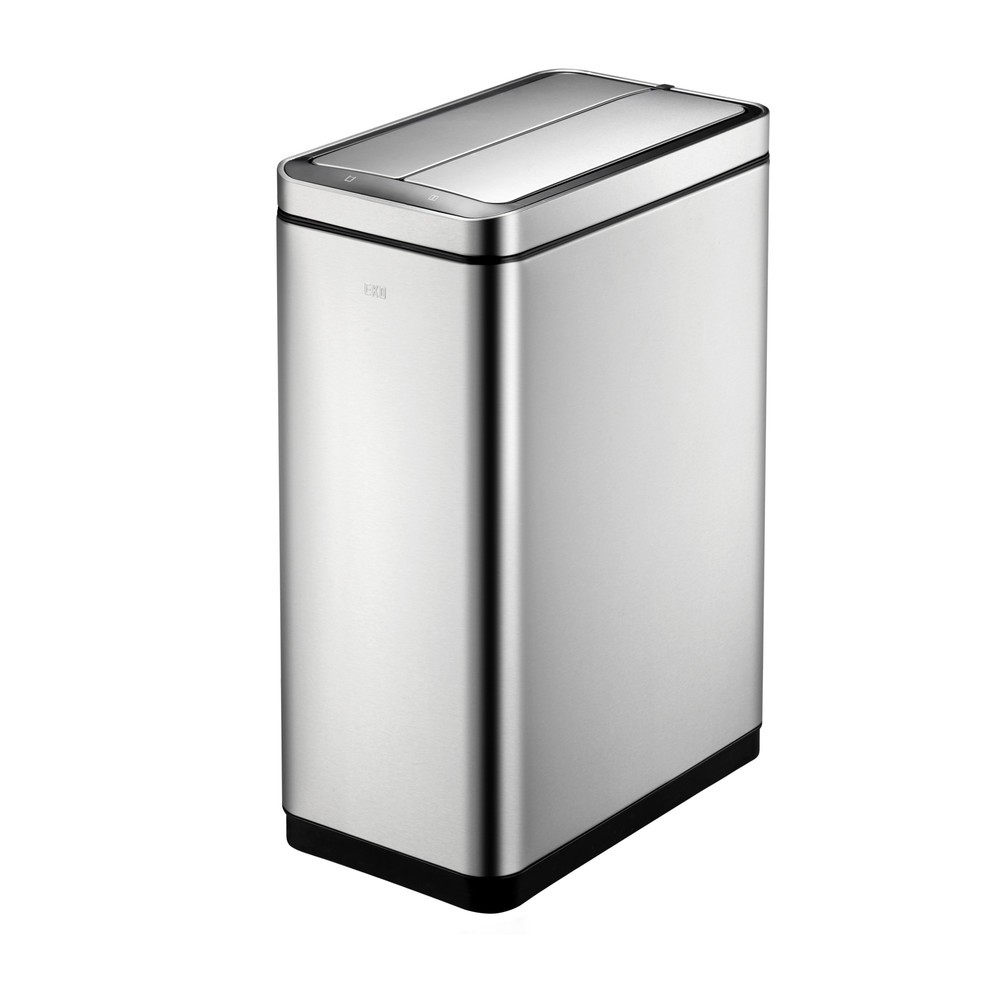 Produktabbildung: EKO Abfallbehälter Deluxe Phantom Sensor, 2x20 Liter, Edelstahl mattiert