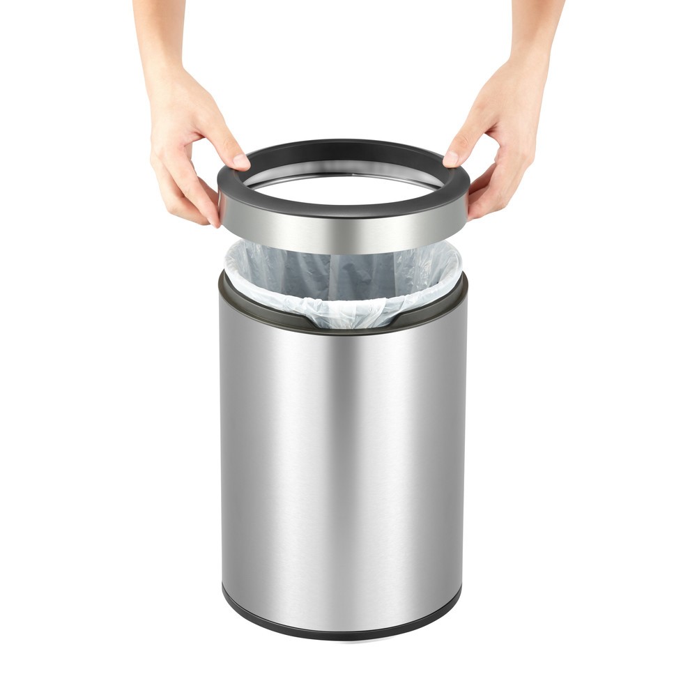 Produktabbildung Nr. 3: EKO Abfallbehälter Round, 12 Liter, Edelstahl mattiert