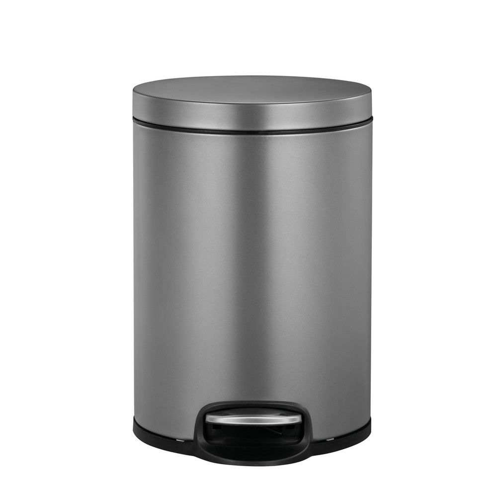 Produktabbildung Nr. 3: EKO Serene Tritt-Abfallbehälter, 5 Liter, aus Stahl, platingrau