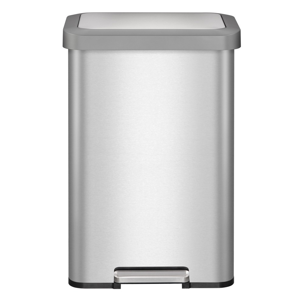 Produktabbildung Nr. 1: EKO Tret-Abfallbehälter Cozy, 45 Liter, Edelstahl mattiert