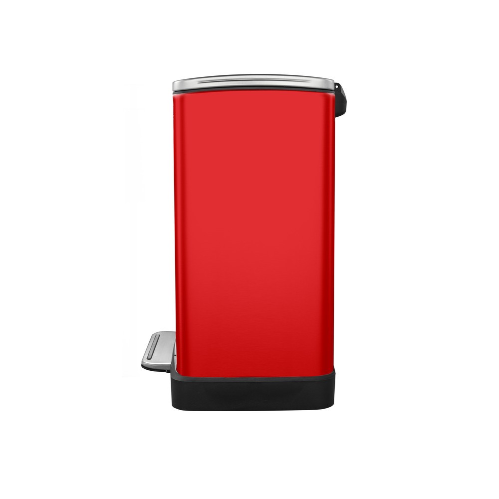 Produktabbildung Nr. 4: EKO Tret-Abfallbehälter E-Cube, 1x28 + 1x18 Liter, rot