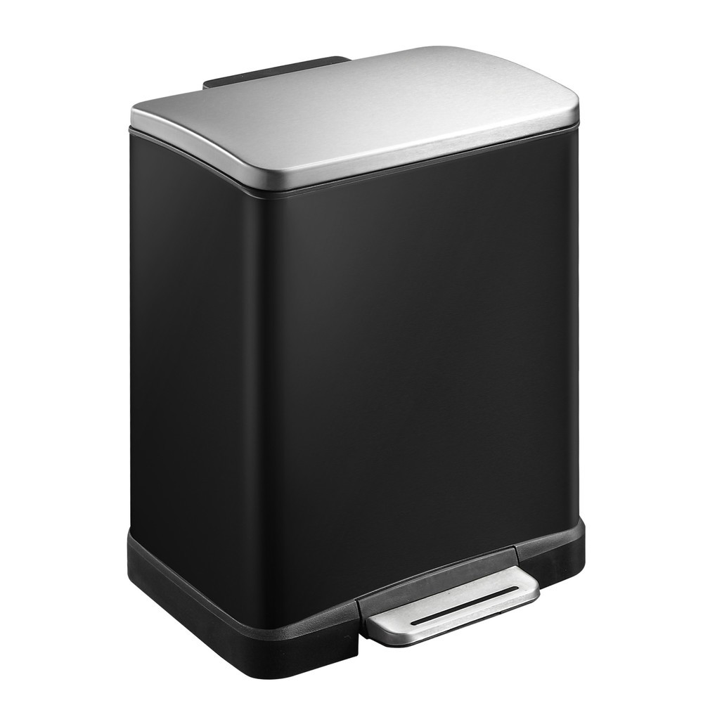 Produktabbildung: EKO Tret-Abfallbehälter E-Cube, 12 Liter, schwarz