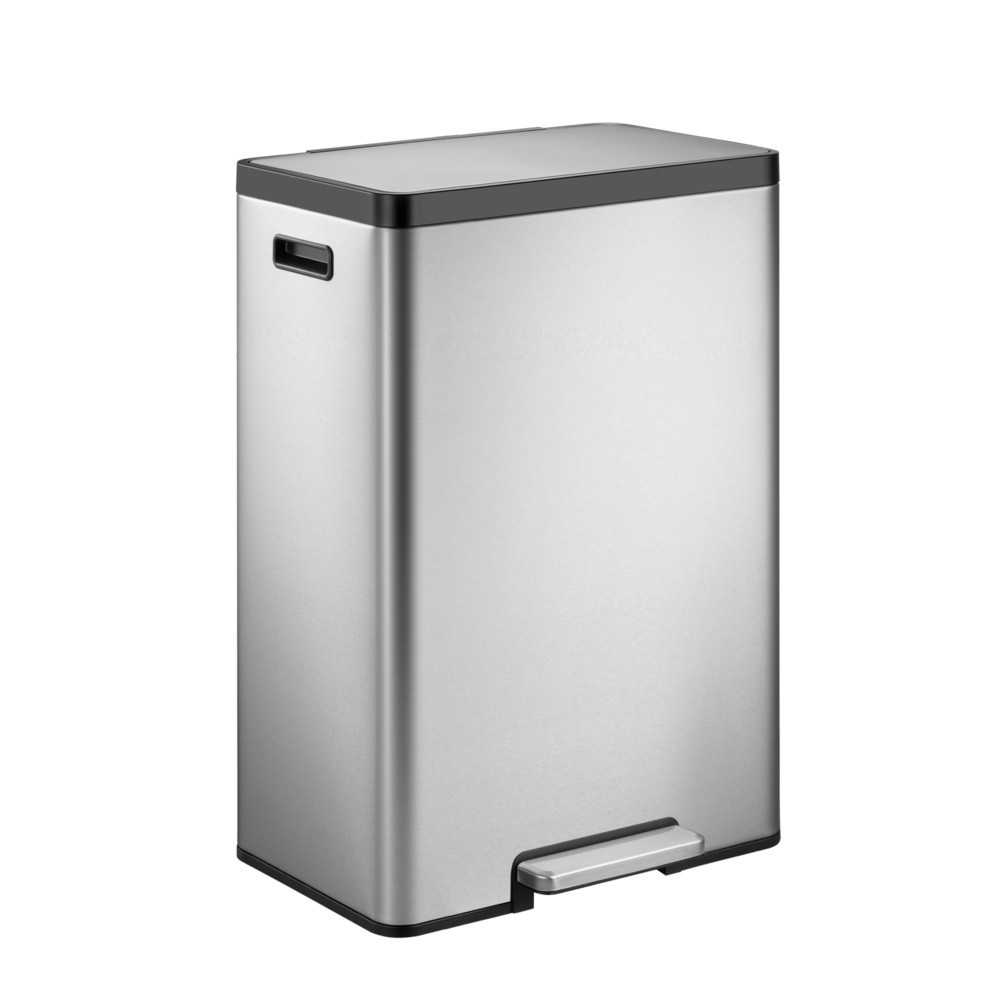 Produktabbildung Nr. 1: EKO Tret-Abfallbehälter Ecocasa 2, 30 Liter, Edelstahl mattiert