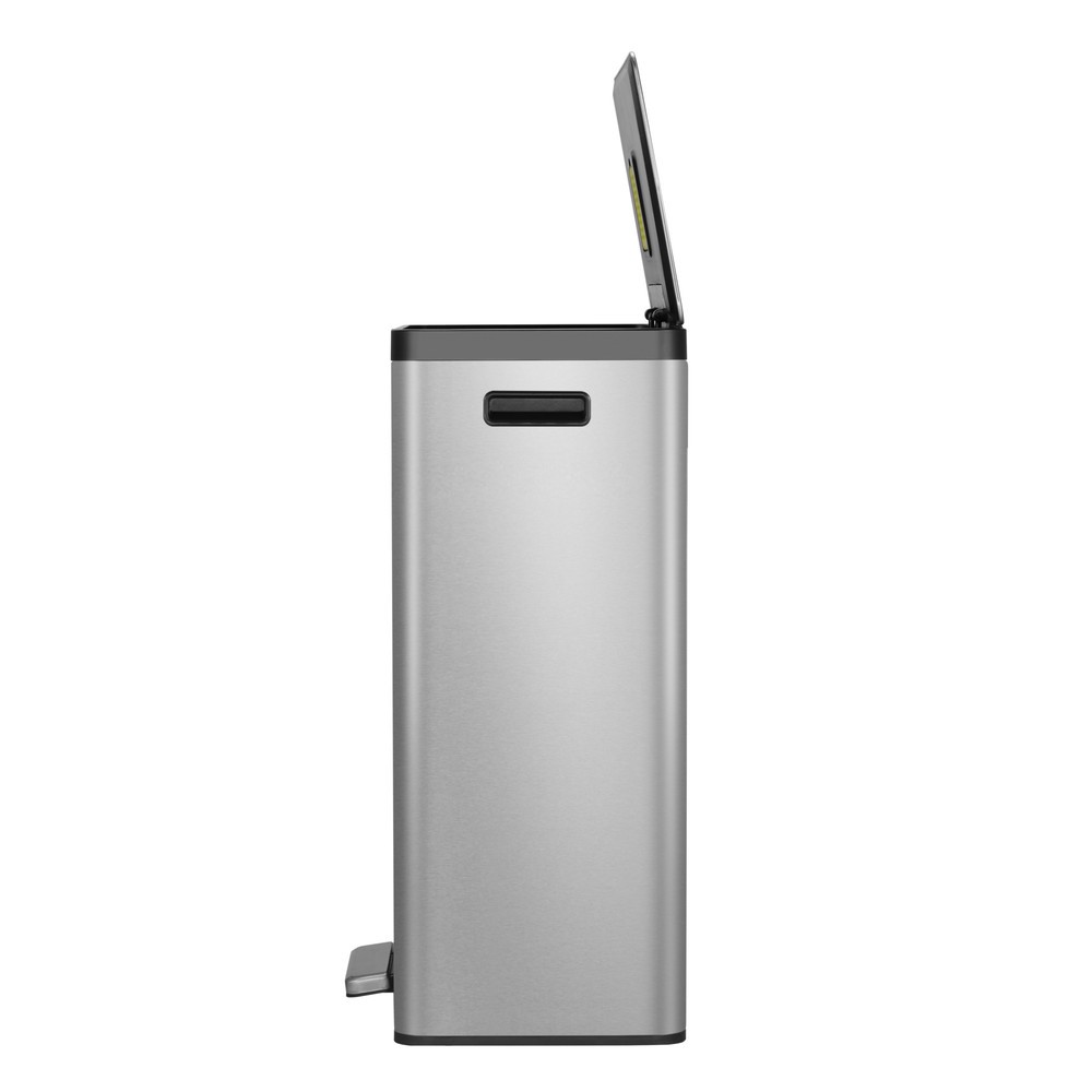 Produktabbildung Nr. 4: EKO Tret-Abfallbehälter Ecocasa 2, 30 Liter, Edelstahl mattiert