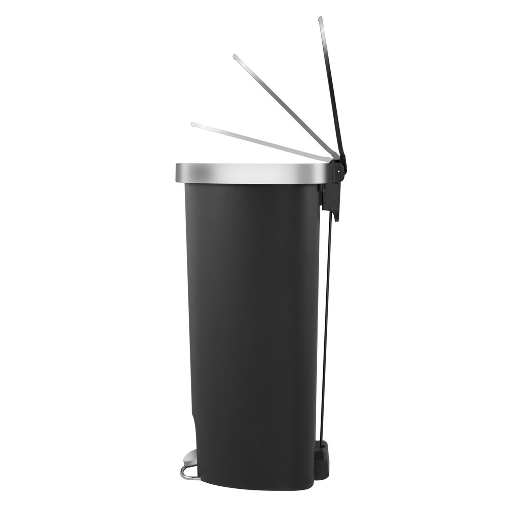 Produktabbildung Nr. 5: EKO Tret-Abfallbehälter Hana, halbrund, 55 Liter, schwarz