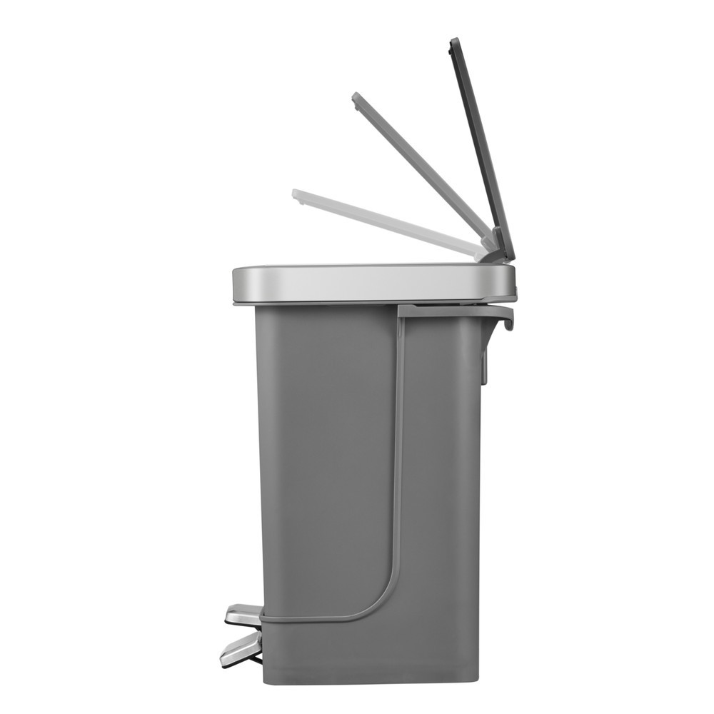 Produktabbildung Nr. 6: EKO Tret-Abfallbehälter Hana Duo, 2x10 Liter, weiß, grau