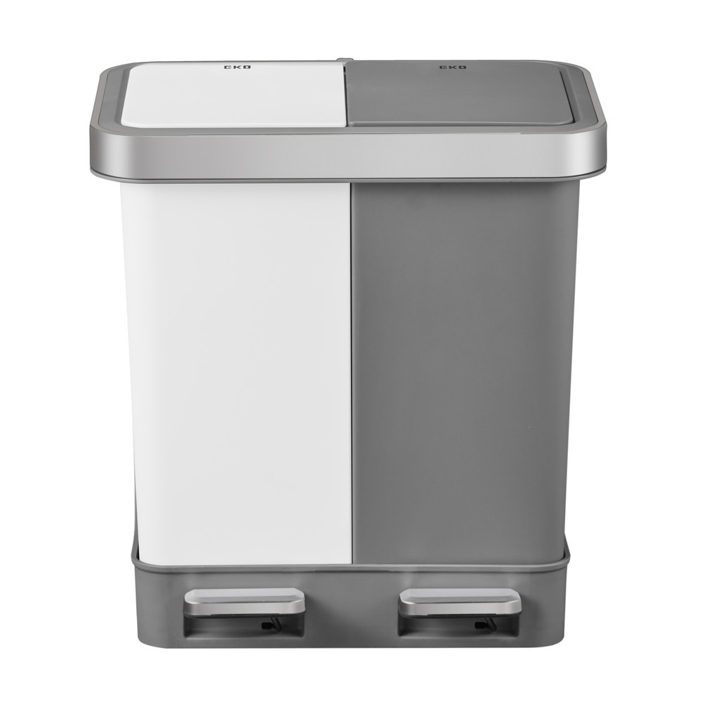Produktabbildung Nr. 7: EKO Tret-Abfallbehälter Hana Duo, 2x10 Liter, weiß, grau