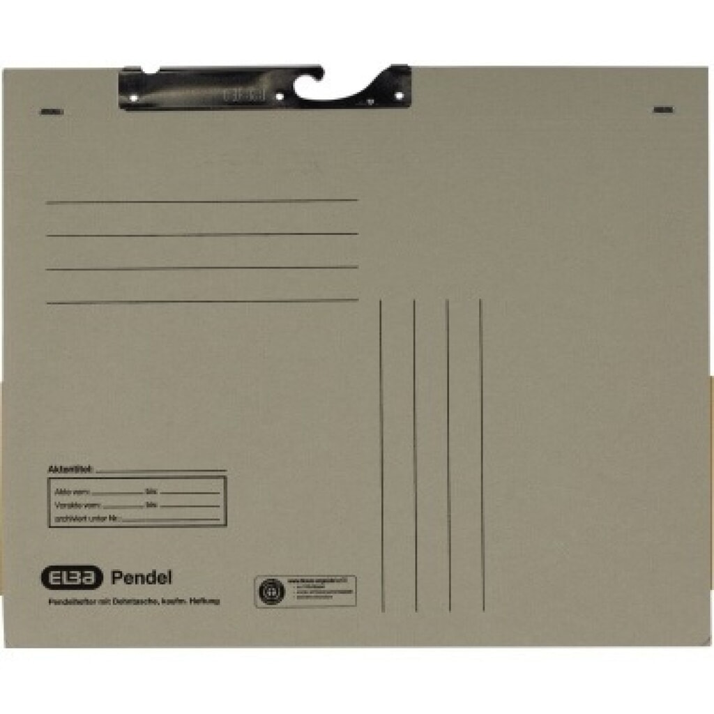 Produktabbildung: ELBA Pendelhefter 100570025 DIN A4 Dehntasche 320g Karton grau