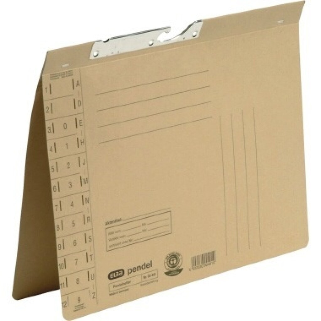 ELBA Pendelhefter 100560106 DIN A4 230g kfm. Heftung RC Karton braun Produktabbildung: ELBA Pendelhefter 100560106 DIN A4 230g kfm. Heftung RC Karton braun