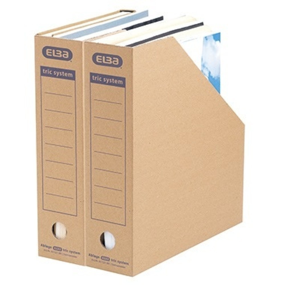 Produktabbildung: ELBA Stehsammler tric 100421086 78x287x310mm Wellpappe naturbraun