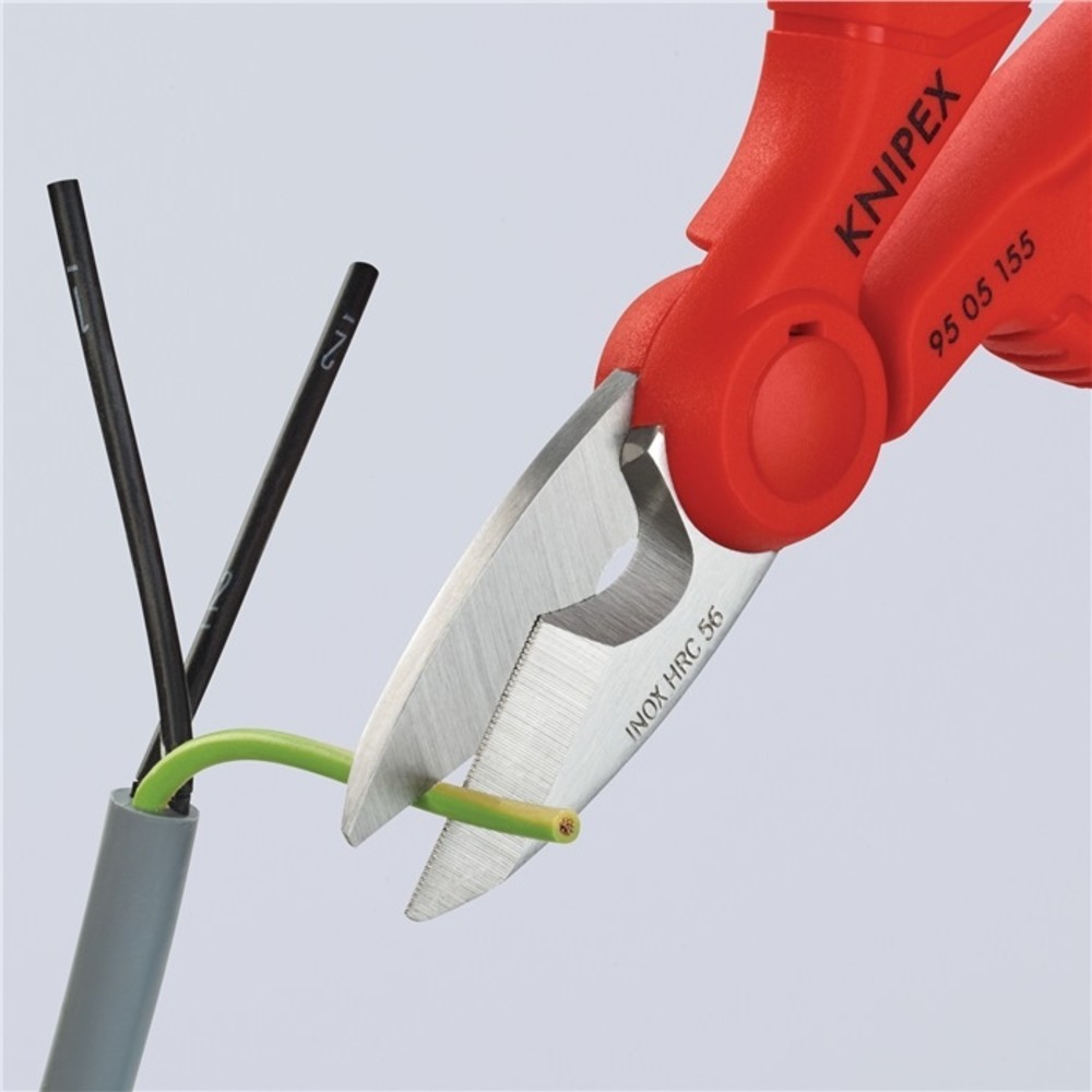 N° de l'image du produit 3 : Ciseaux pour électricien/artisan longueur 155 mm Gaines bicomposant KNIPEX