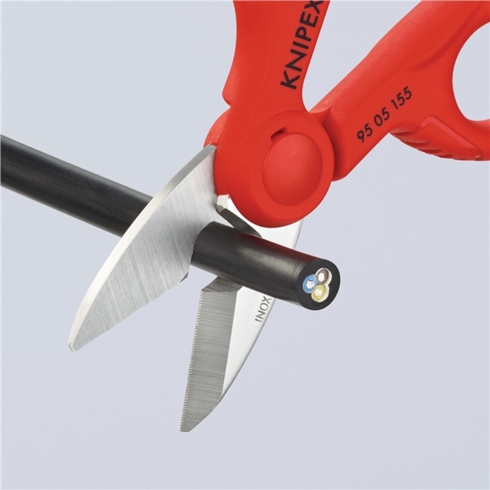 N° de l'image du produit 5 : Ciseaux pour électricien/artisan longueur 155 mm Gaines bicomposant KNIPEX