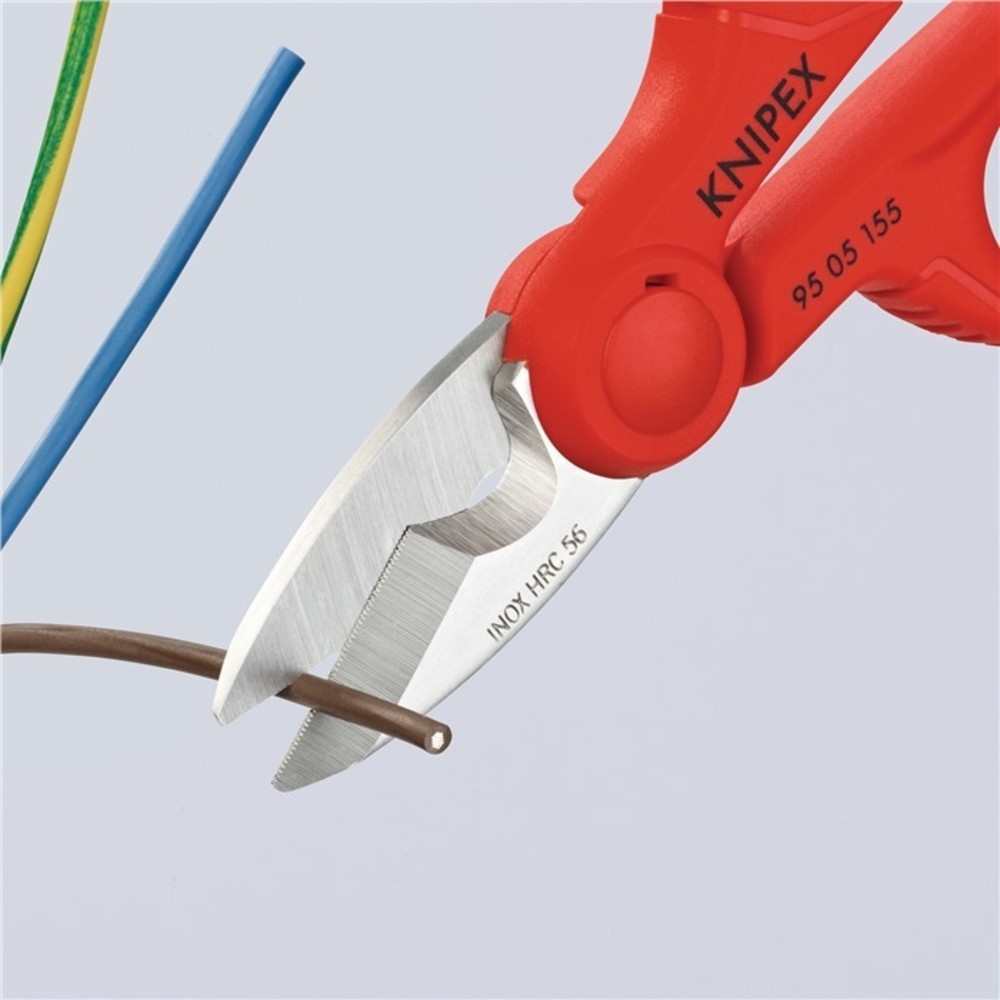 N° de l'image du produit 6 : Ciseaux pour électricien/artisan longueur 155 mm Gaines bicomposant KNIPEX
