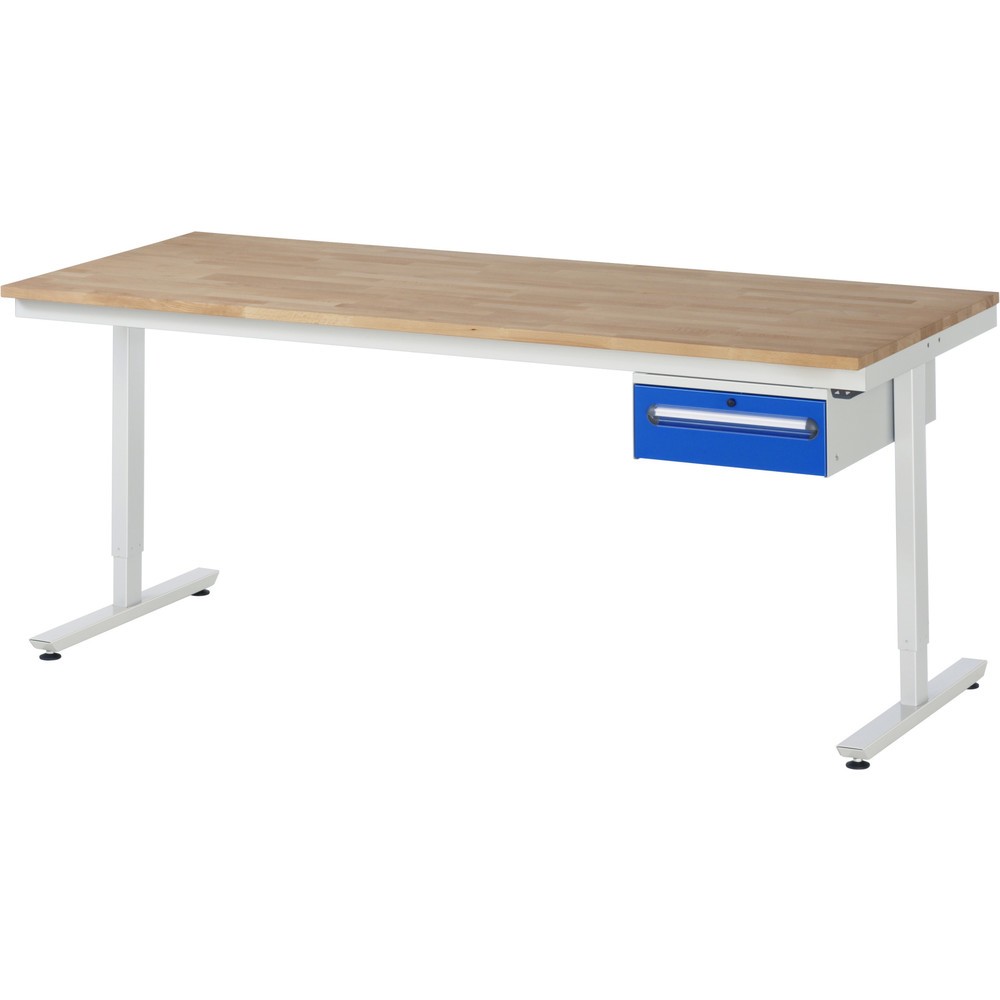 Číslo obrázka výrobku 6: Elektrický, výškovo nastaviteľný pracovný stôl RAU série adlatus 300, v × š × h 720 – 1 120 × 1 500 × 1 000 mm, pracovná doska z MDF
