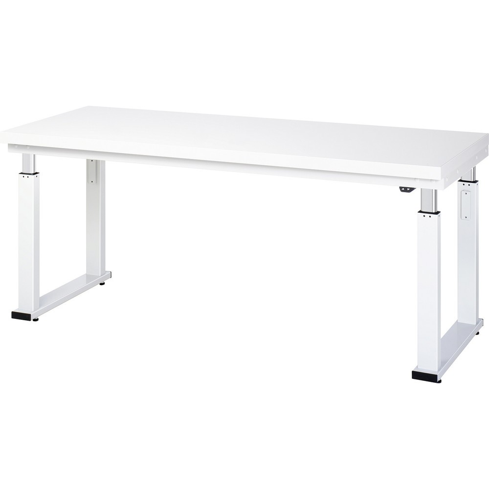 Obrázok výrobku: Elektricky výškovo nastaviteľný pracovný stôl RAU série adlatus 600, v × š × h 740 – 1 140 × 2 000 × 700 mm, pracovná doska s povrchom z tvrdého laminátu