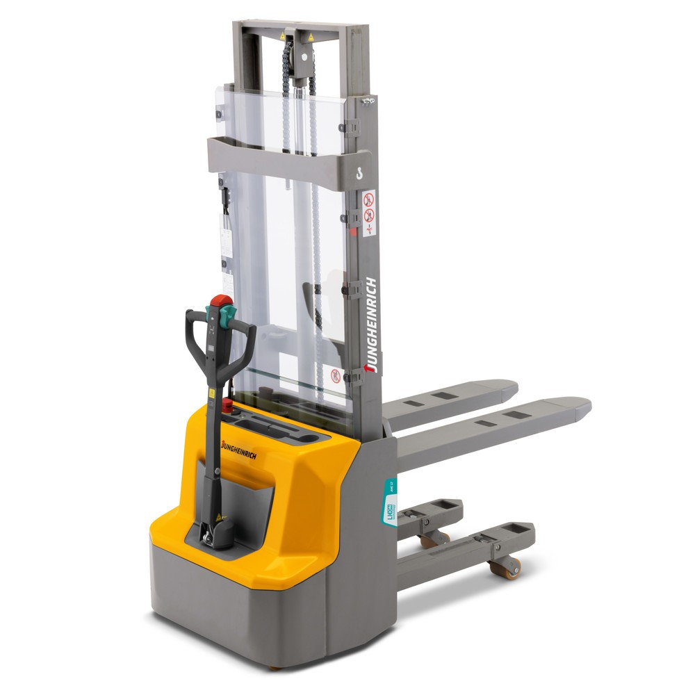 Product afbeelding: Elektrische stapelaar Jungheinrich AMC 12z ZT, tweevoudige telescoop hefmast, hefhoogte 3.600 mm, draagvermogen 1.200 kg