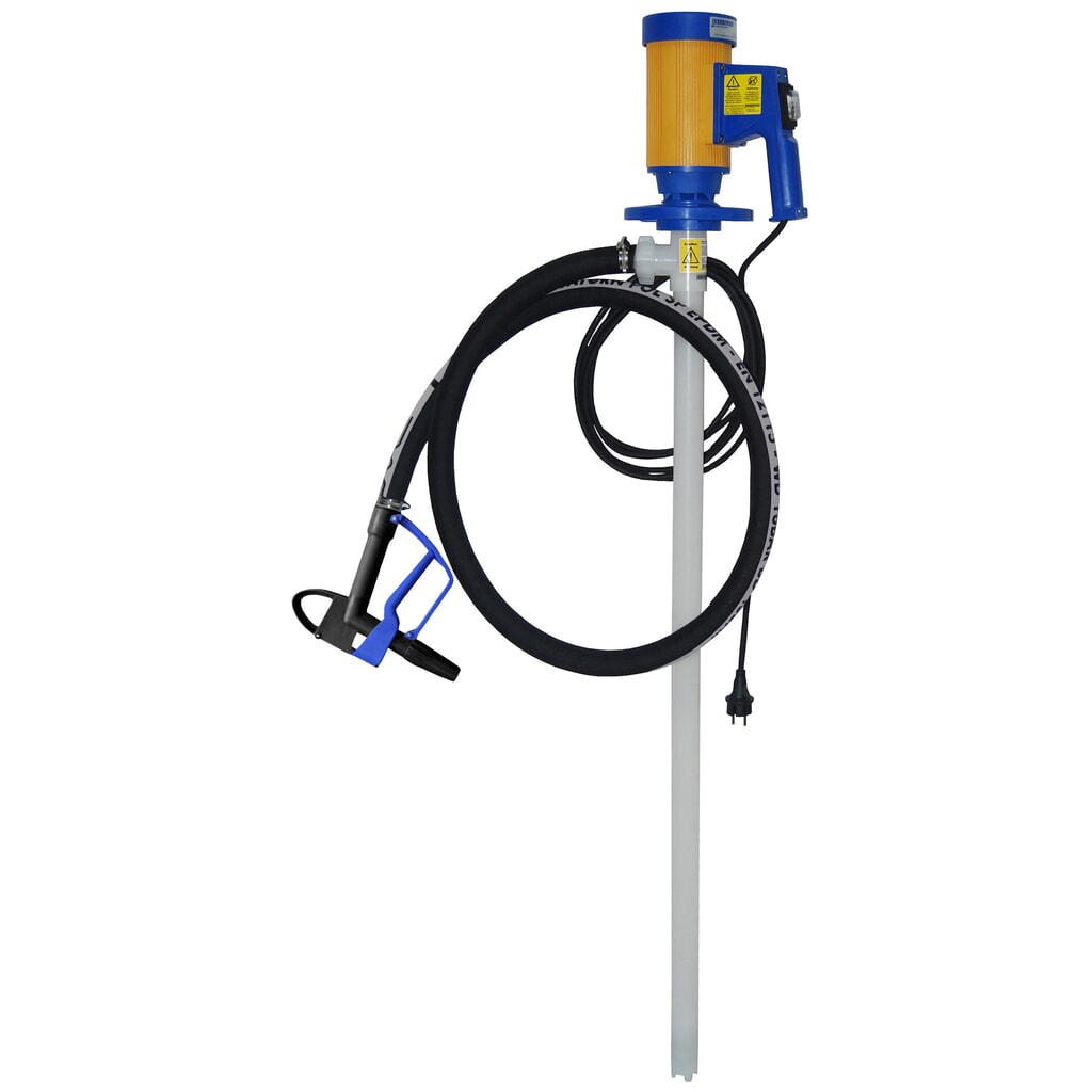 Elektrisches Fasspumpen-Set für hochaggressive Säuren und Laugen, für IBC Produktabbildung: Elektrisches Fasspumpen-Set für hochaggressive Säuren und Laugen, für IBC