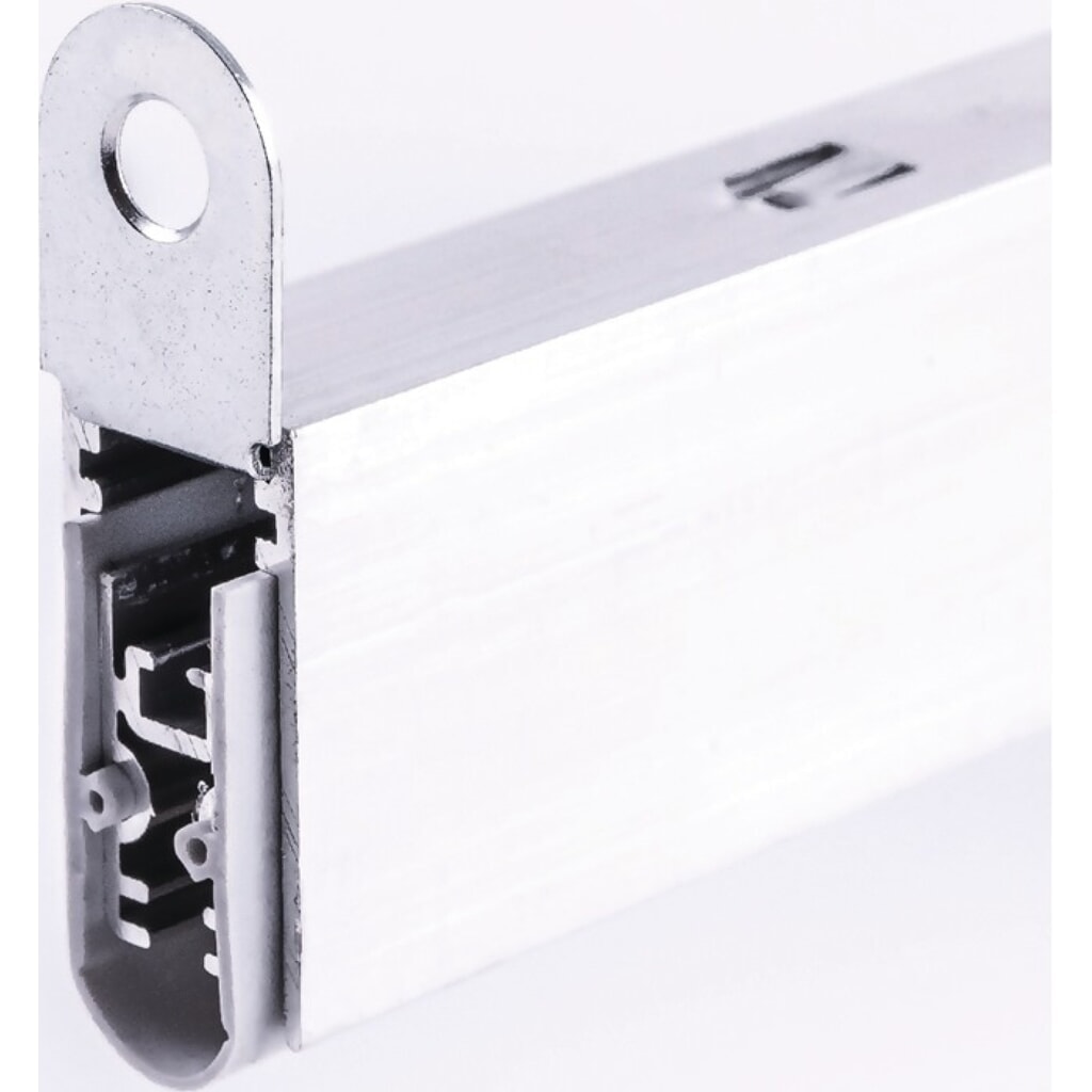 ELLEN Automatische Türbodendichtung EllenMatic Soundproof, Aluminium blank silber, 1 seitig Länge 833 mm Breite 15 mm, mit Silikondichtung Produktabbildung: ELLEN Automatische Türbodendichtung EllenMatic Soundproof, Aluminium blank silber, 1 seitig Länge 833 mm Breite 15 mm, mit Silikondichtung