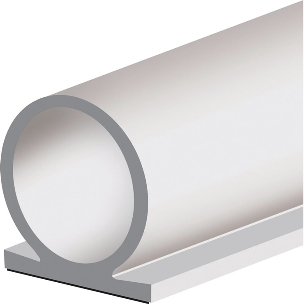 ELLEN Türanschlagdichtung Omega-Profil 137, Silikon blank weiß, Länge 25 m Breite 8 mm Produktabbildung: ELLEN Türanschlagdichtung Omega-Profil 137, Silikon blank weiß, Länge 25 m Breite 8 mm