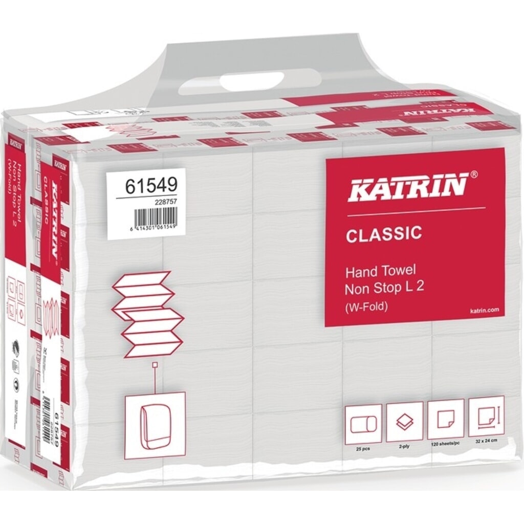 ELOS Falthandtuch Katrin Classic L 2, 2-lagig weiß, L240 mm xB320ca.mm Produktabbildung: ELOS Falthandtuch Katrin Classic L 2, 2-lagig weiß, L240 mm xB320ca.mm