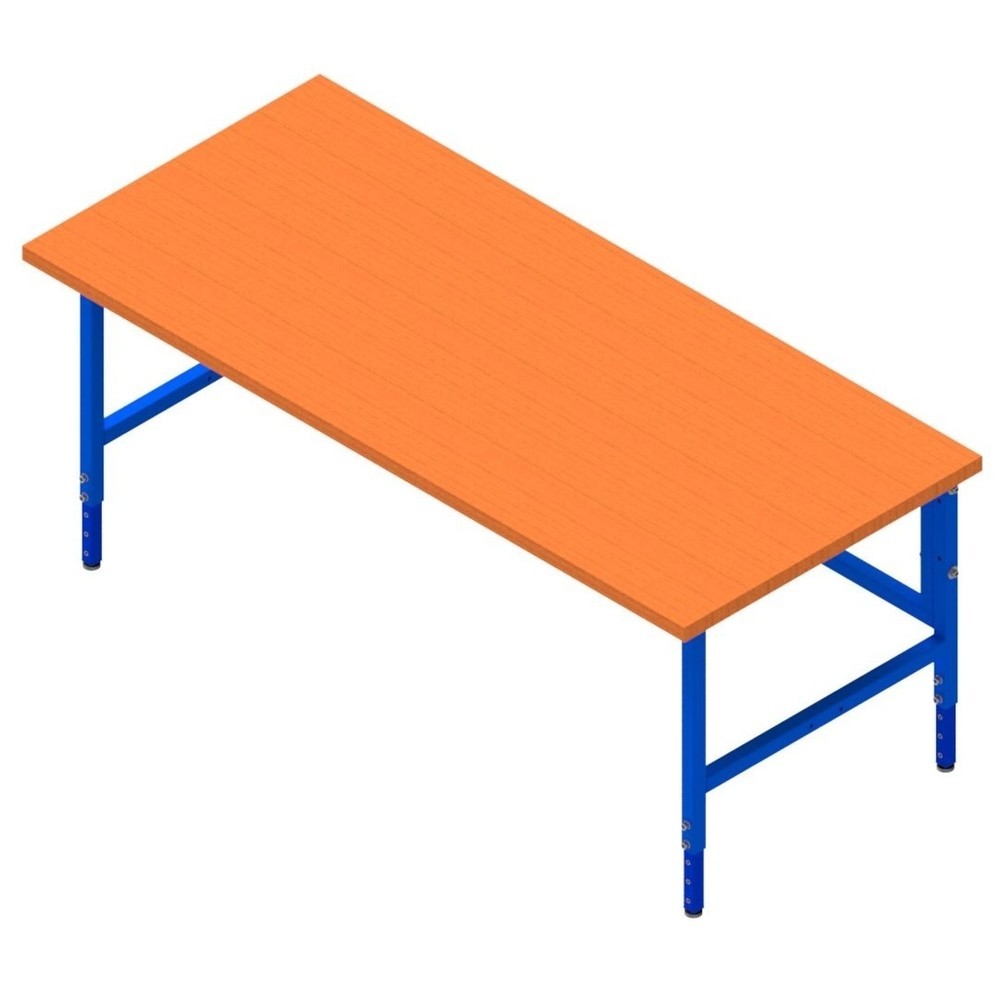 Product afbeelding: DAHMEN handmatig in hoogte verstelbare paktafel Multiplex, enkelzijdig, hxbxd 710-960 x 2.000 x 900 mm