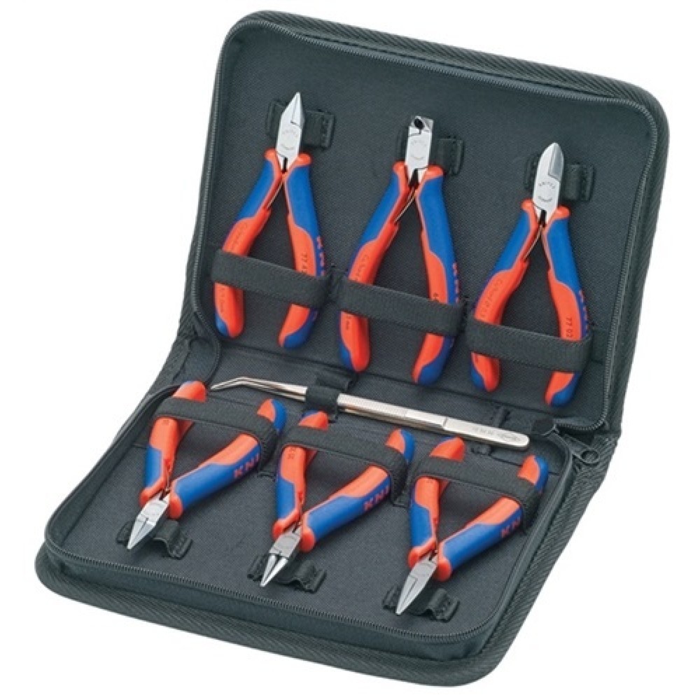 Illustration du produit: Jeu de pinces électroniques 7 pièces 6 pinces, 1 pincette de précision KNIPEX