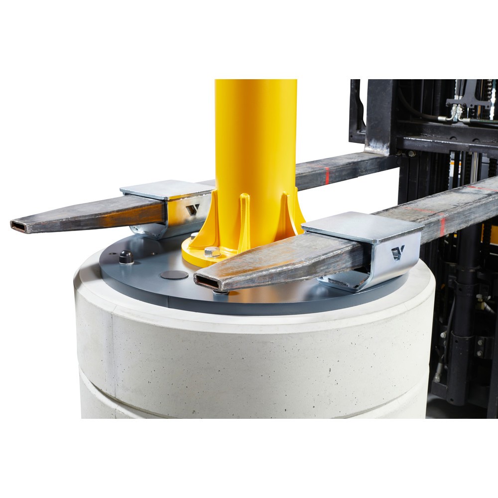 N° de l'image du produit 2 : Entrées de fourches pour la grue pivotante VETTER, palan électrique à chaîne LIFTKET inclus (ouverture 190x80 mm pour fourches 150x50 mm)