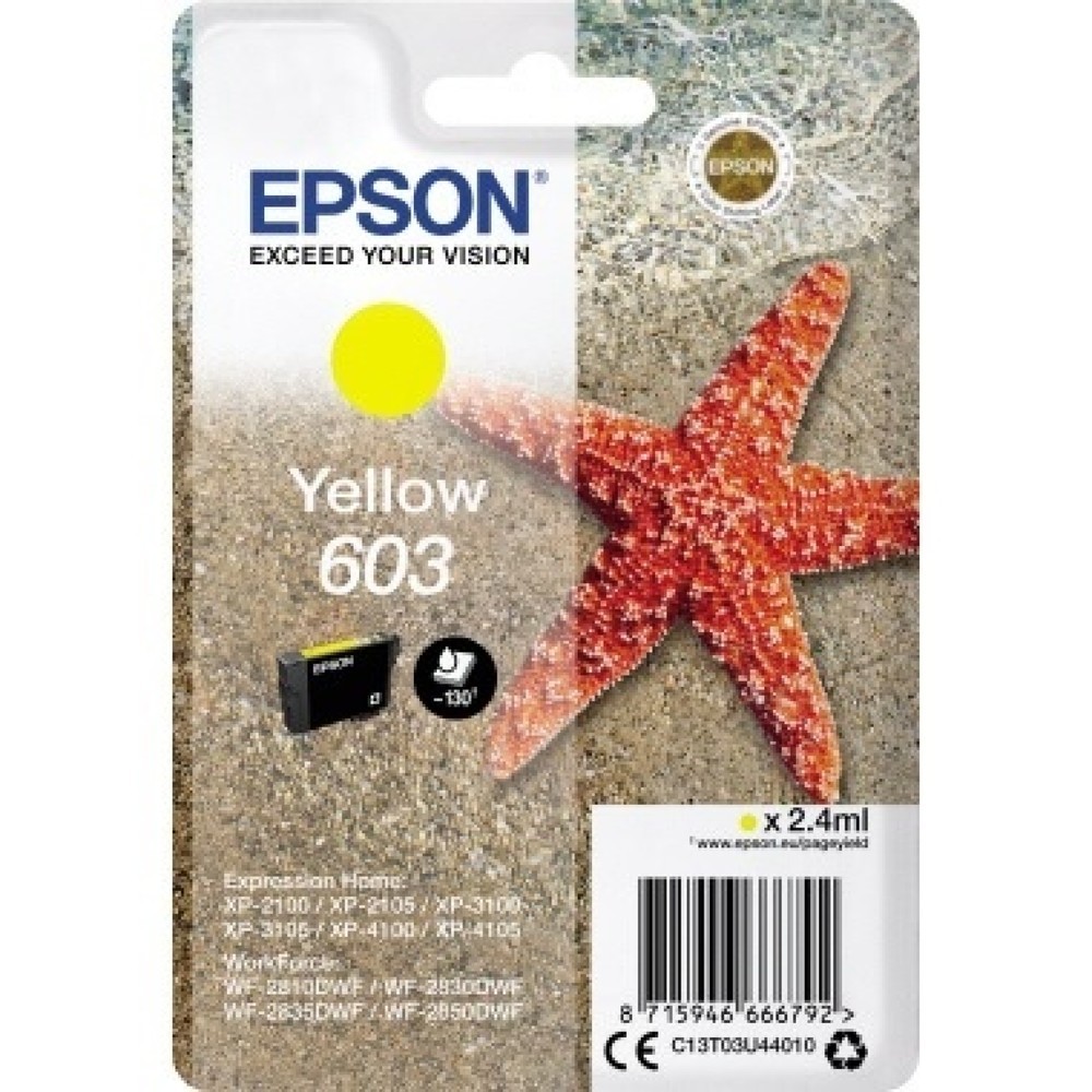 Produktabbildung Nr. 1: Epson Tintenpatrone C13T03U44010 603 2,4ml gelb