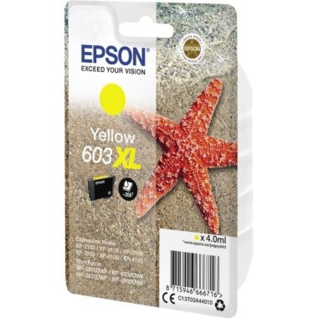 Epson Tintenpatrone C13T03A44010 603XL gelb Produktabbildung: Epson Tintenpatrone C13T03A44010 603XL gelb